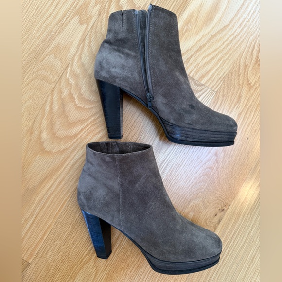 Kennel & Schmenger Schuhmanufaktur Gray Suede Ankle Boots - Size 6 1/2 - Picture 9 of 11